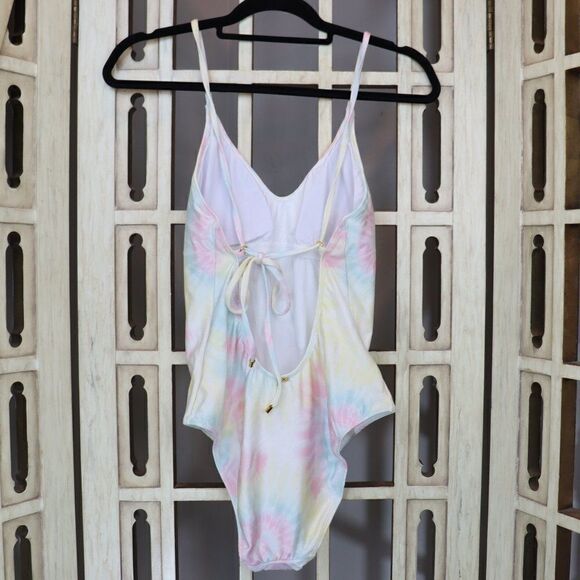 PQ Swim Anthropologie Utopia Aphrodite Tie Dye One Piece Swimsuit L - Picture 4 of 10